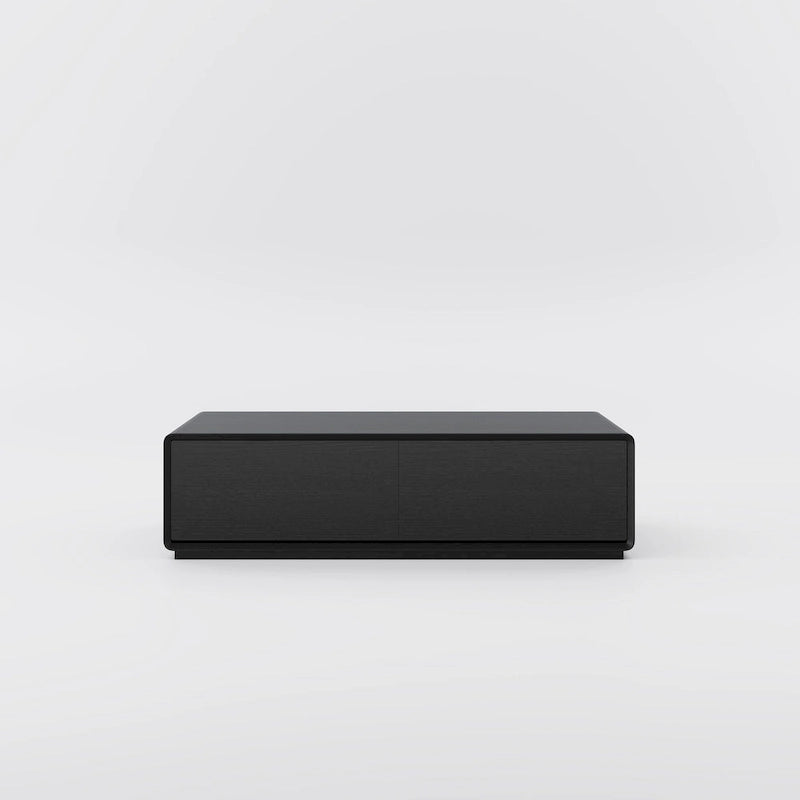 Modern Rectangular Coffee Table, Wood Coffee Table with Storage, 4 Solid Wood Drawers, Fully-Assembled, 51