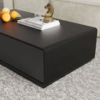Modern Rectangular Coffee Table, Wood Coffee Table with Storage, 4 Solid Wood Drawers, Fully-Assembled, 51