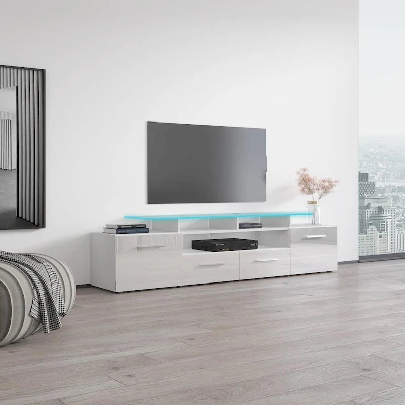 Evora Modern TV Stand with LED Light System