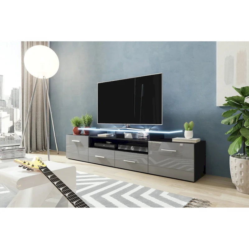 Evora Modern TV Stand with LED Light System