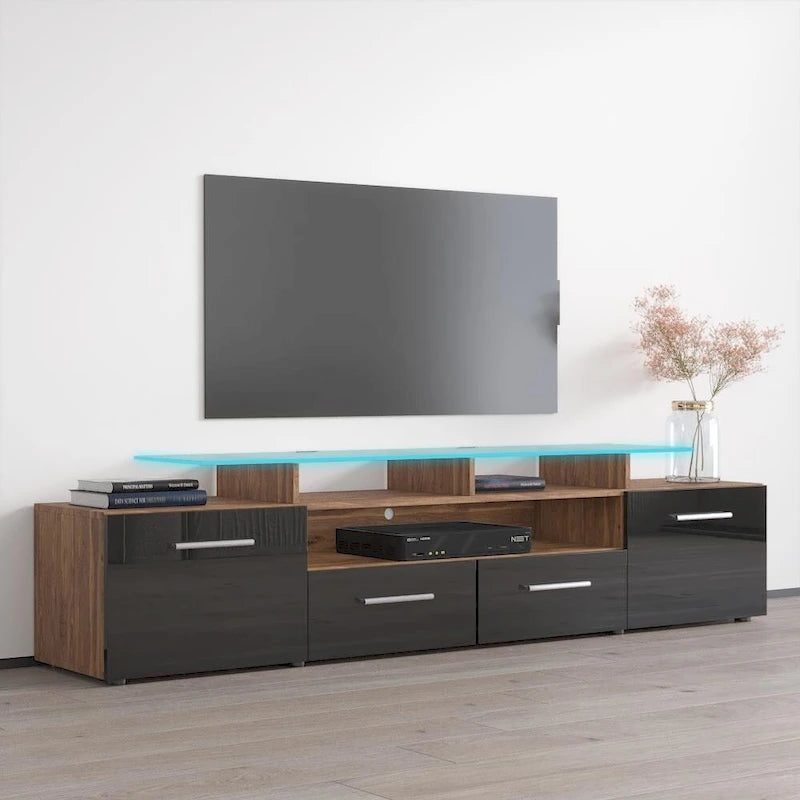 Evora Modern TV Stand with LED Light System