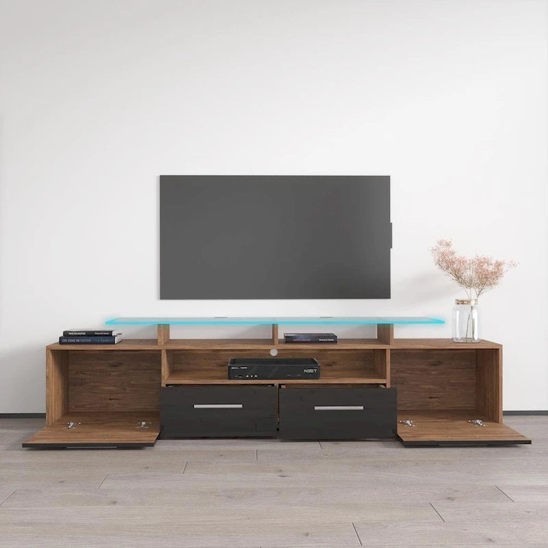 Evora Modern TV Stand with LED Light System
