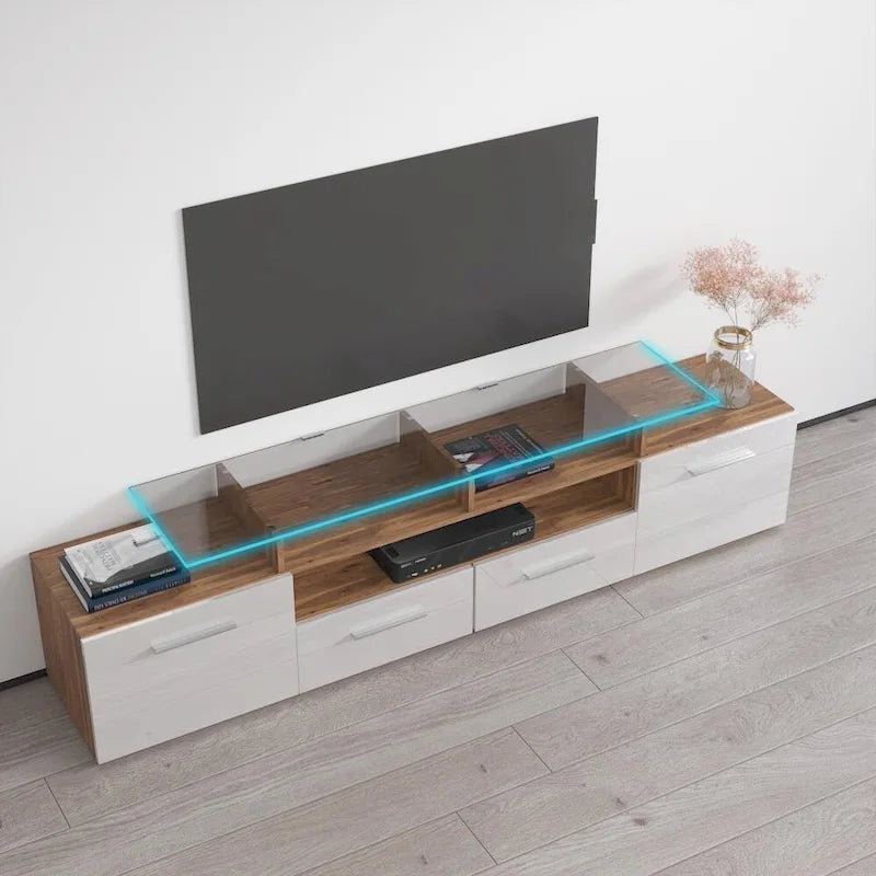 Evora Modern TV Stand with LED Light System