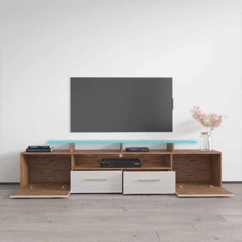 Evora Modern TV Stand with LED Light System