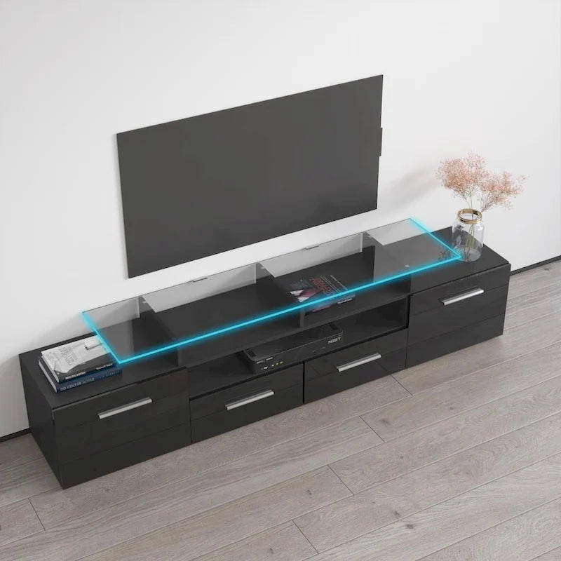 Evora Modern TV Stand with LED Light System