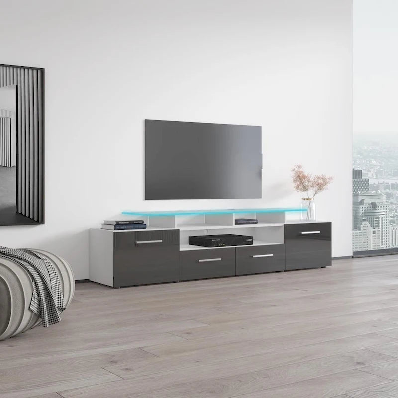 Evora Modern TV Stand with LED Light System