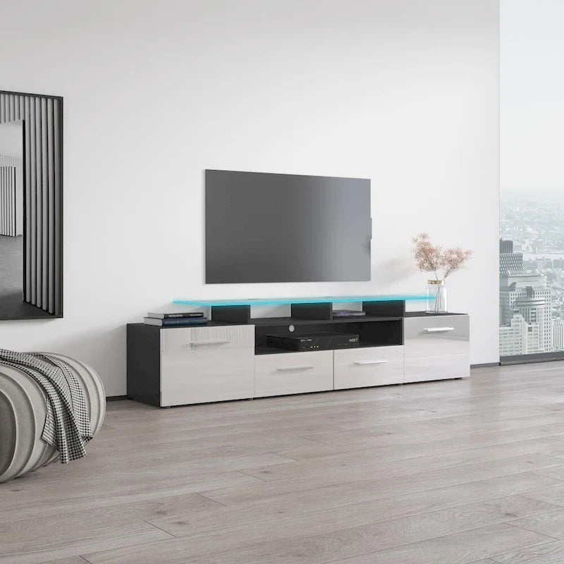 Evora Modern TV Stand with LED Light System