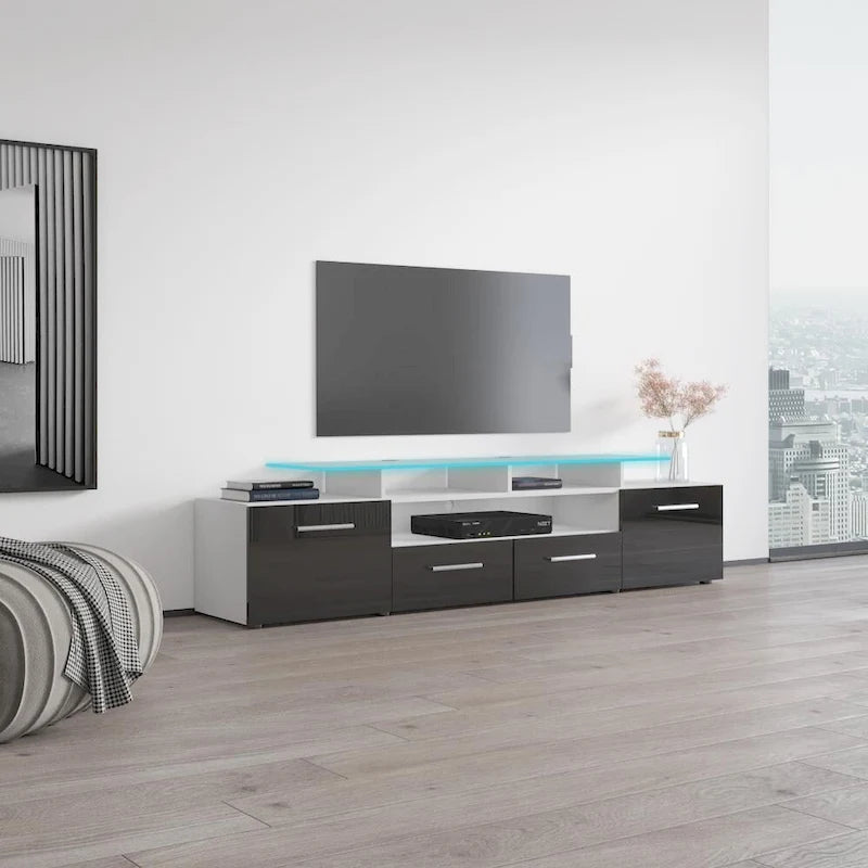 Evora Modern TV Stand with LED Light System