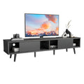 TV Stand for up to 75  TVs with Solid Wood Entertainment Center TV Console Mid-century - 70 inches