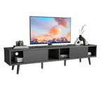 TV Stand for up to 75  TVs with Solid Wood Entertainment Center TV Console Mid-century - 70 inches