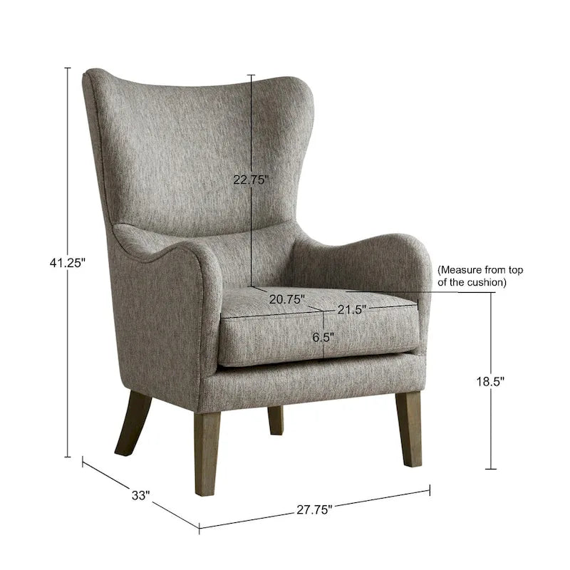 Madison Park Arianna Swoop Wing Chair