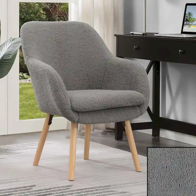 Convenience Concepts Take a Seat Charlotte Wingback Sherpa Accent Armchair