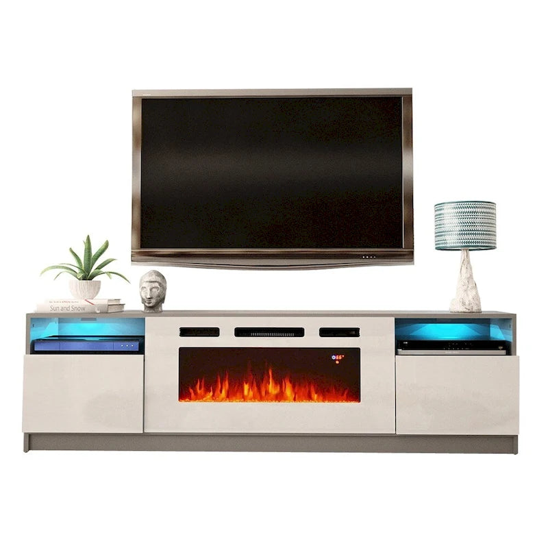 Strick & Bolton Amsden Electric Fireplace TV Stand