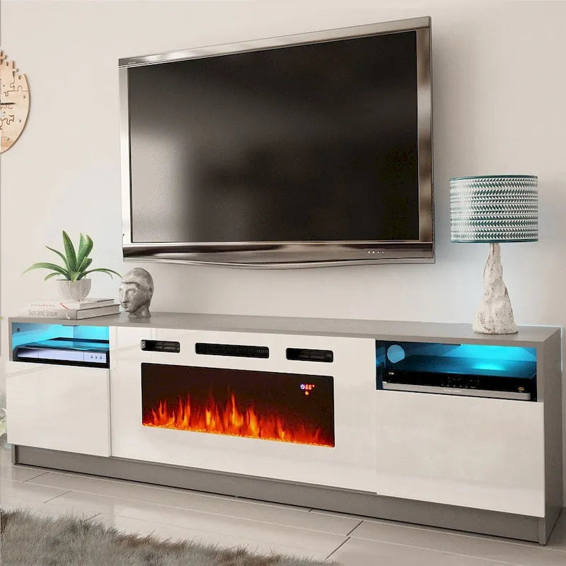 Strick & Bolton Amsden Electric Fireplace TV Stand