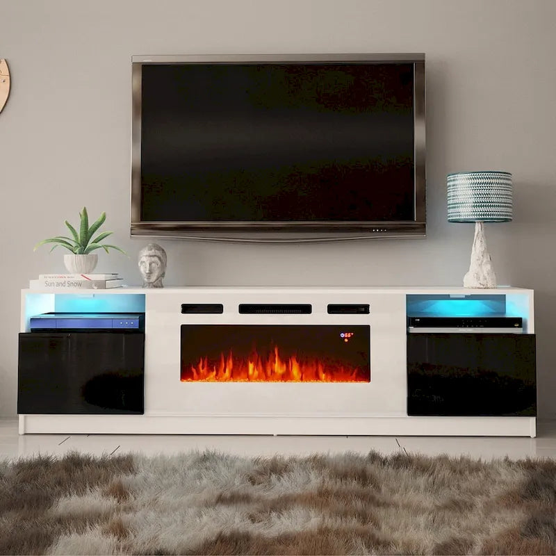 Strick & Bolton Amsden Electric Fireplace TV Stand