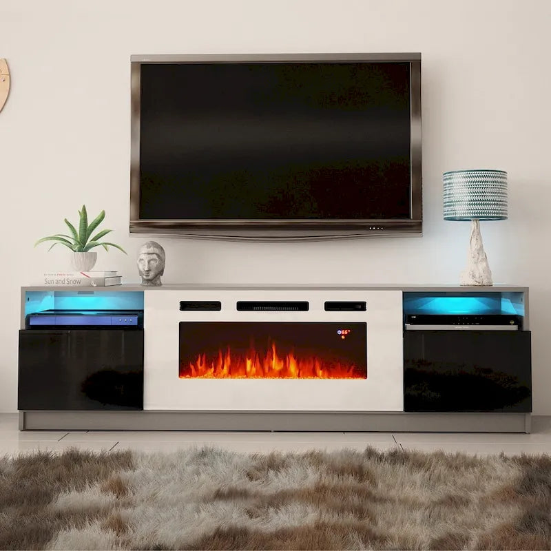 Strick & Bolton Amsden Electric Fireplace TV Stand