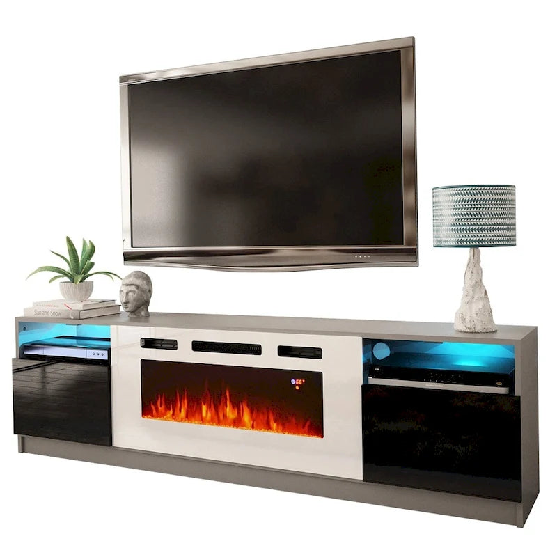 Strick & Bolton Amsden Electric Fireplace TV Stand