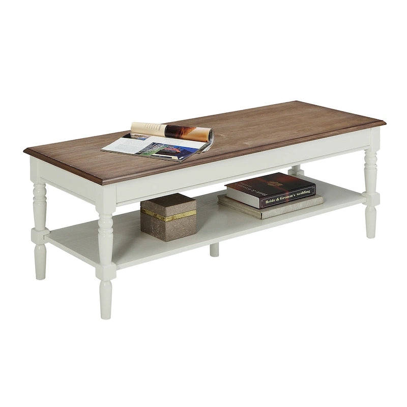 Convenience Concepts French Country Coffee Table with Shelf