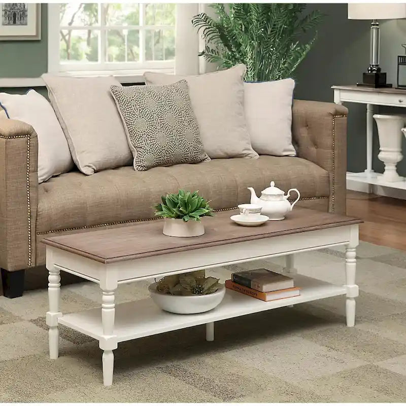 Convenience Concepts French Country Coffee Table with Shelf