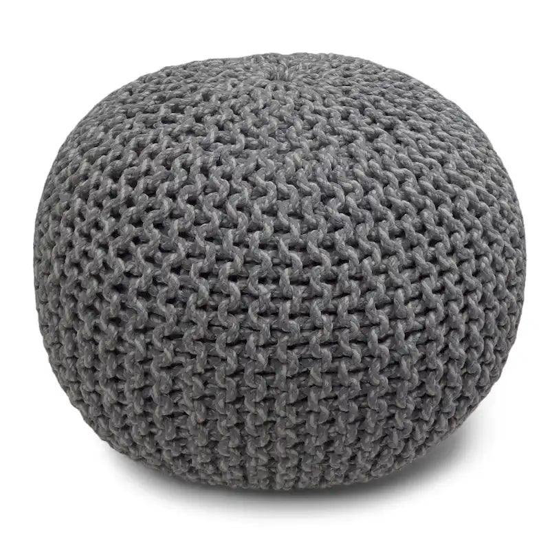 WYNDENHALL Rigby Boho Round Hand Knit Pouf