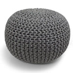 WYNDENHALL Rigby Boho Round Hand Knit Pouf