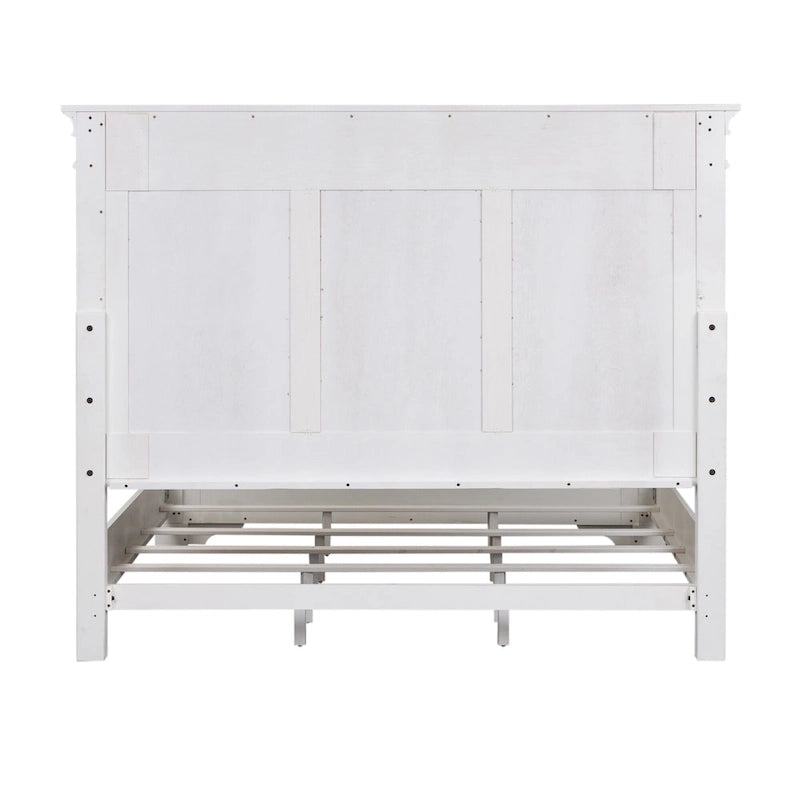The Gray Barn Abbey Park Antique White King Panel Bed