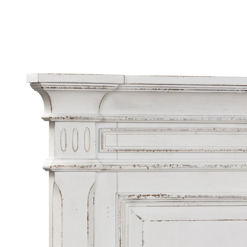 The Gray Barn Abbey Park Antique White King Panel Bed