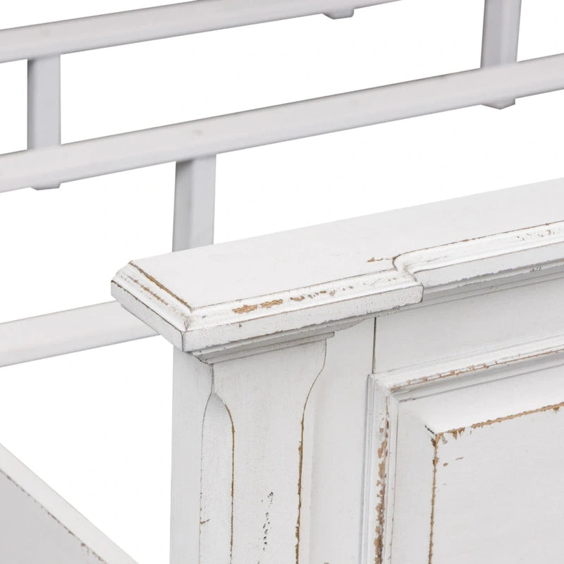 The Gray Barn Abbey Park Antique White King Panel Bed