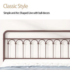 CUSchoice Metal Bed Queen in Black and Antique Brown Finishes