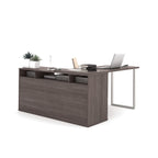 Bestar Solay L-shaped Desk with Lateral File and Bookcase