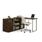 Bestar Solay L-shaped Desk with Lateral File and Bookcase