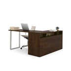 Bestar Solay L-shaped Desk with Lateral File and Bookcase
