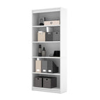 Bestar Solay L-shaped Desk with Lateral File and Bookcase