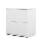 Bestar Solay L-shaped Desk with Lateral File and Bookcase