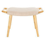 SAFAVIEH Zipora Beige/ Natural Mid-Century Bench - 11.8  x 24.6  x 15.4  - 12Wx25Dx15H