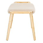 SAFAVIEH Zipora Beige/ Natural Mid-Century Bench - 11.8  x 24.6  x 15.4  - 12Wx25Dx15H