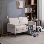 Linen Solid Wood Legs Loveseat