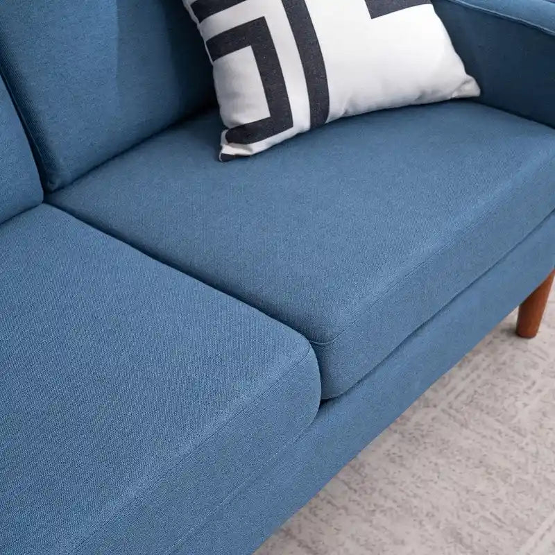 Linen Solid Wood Legs Loveseat