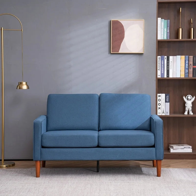Linen Solid Wood Legs Loveseat