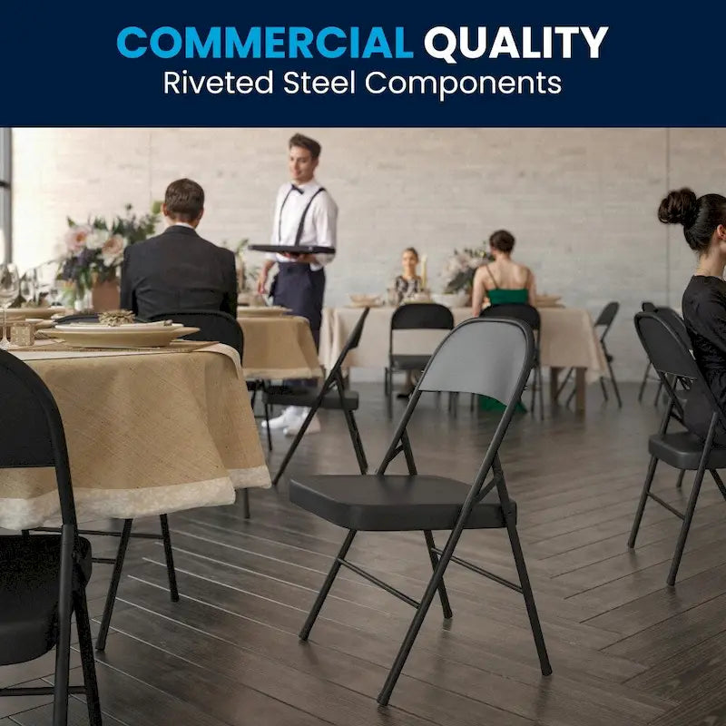 2 Pack Double Braced Metal Folding Chair