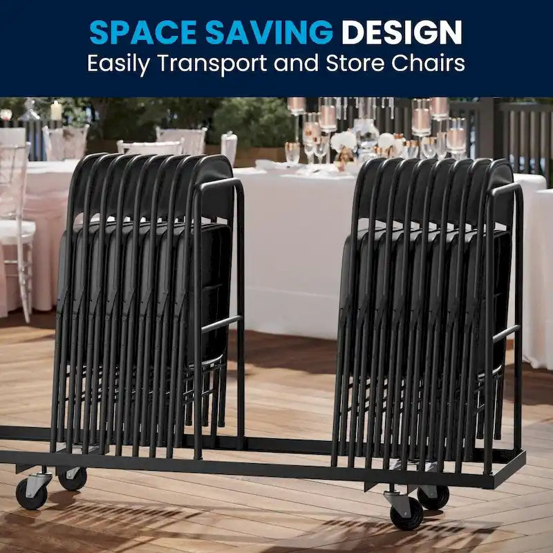 2 Pack Double Braced Metal Folding Chair