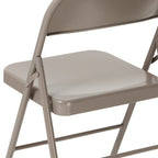 2 Pack Double Braced Metal Folding Chair