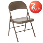 2 Pack Double Braced Metal Folding Chair