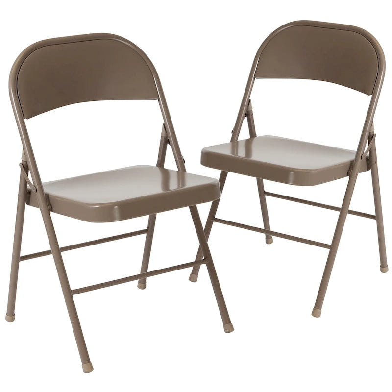 2 Pack Double Braced Metal Folding Chair