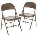 2 Pack Double Braced Metal Folding Chair