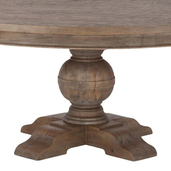 Copper Grove Asperg Grey Weathered Teak 54-inch Round Dining Table