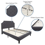 Tufted Platform Bed with 10 Inch Pocket Spring Mattress
