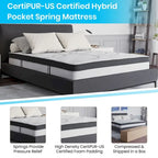 Tufted Platform Bed with 10 Inch Pocket Spring Mattress