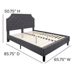 Tufted Platform Bed with 10 Inch Pocket Spring Mattress