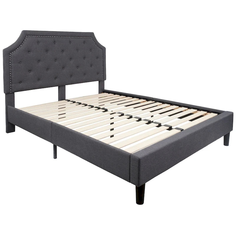 Tufted Platform Bed with 10 Inch Pocket Spring Mattress